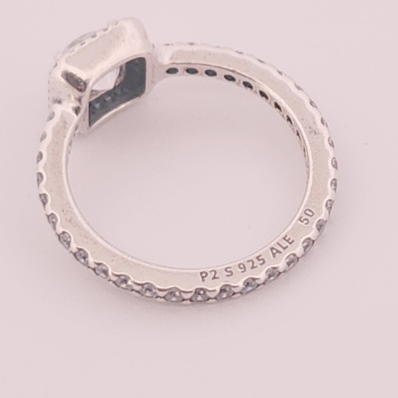 Pandora Sterling Square Sparkle Halo Ring - Picture 4 of 4